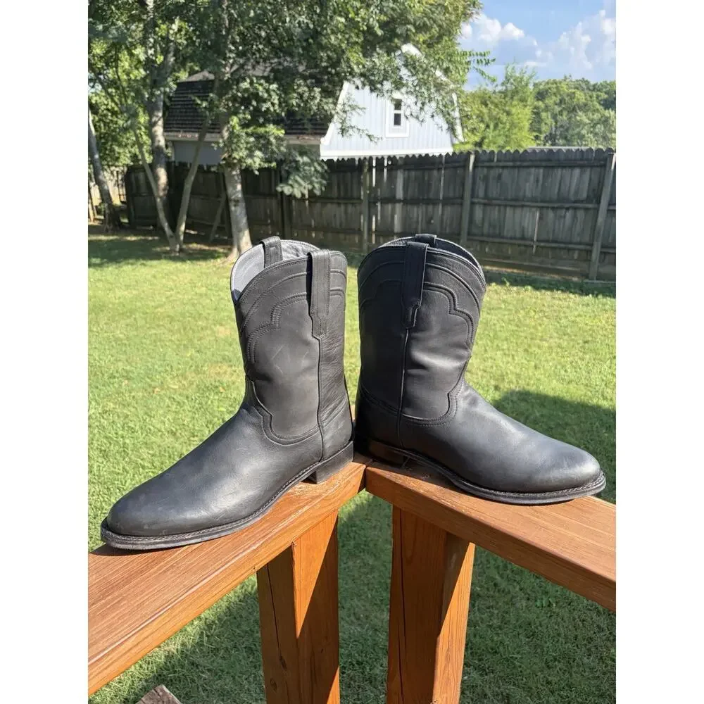 Tecovas The Jake 2100 Mens 13EE Black Leather Western Roper Boots Vibram Sole